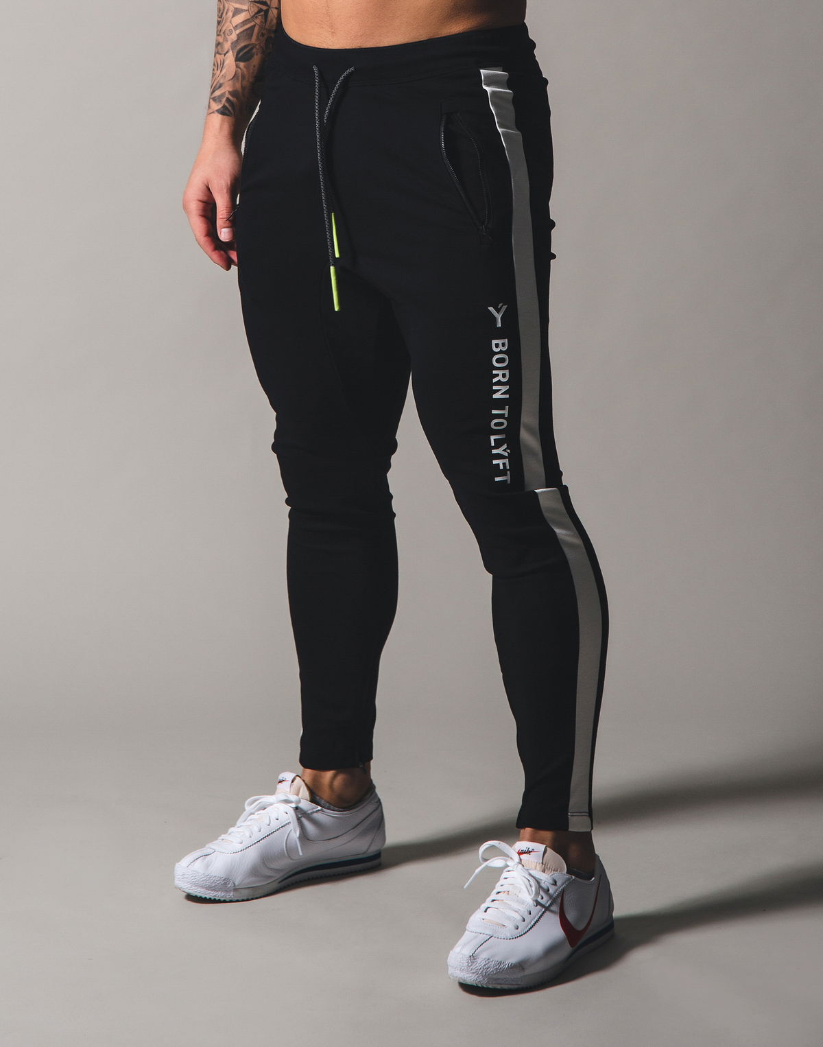 BORN TO LÝFT One Line Pants - Black