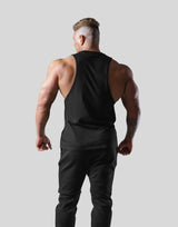 Logo Stitch Drop Tanktop - Black