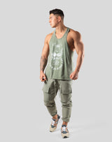 Lion Ring Vintage Training Tanktop - Olive