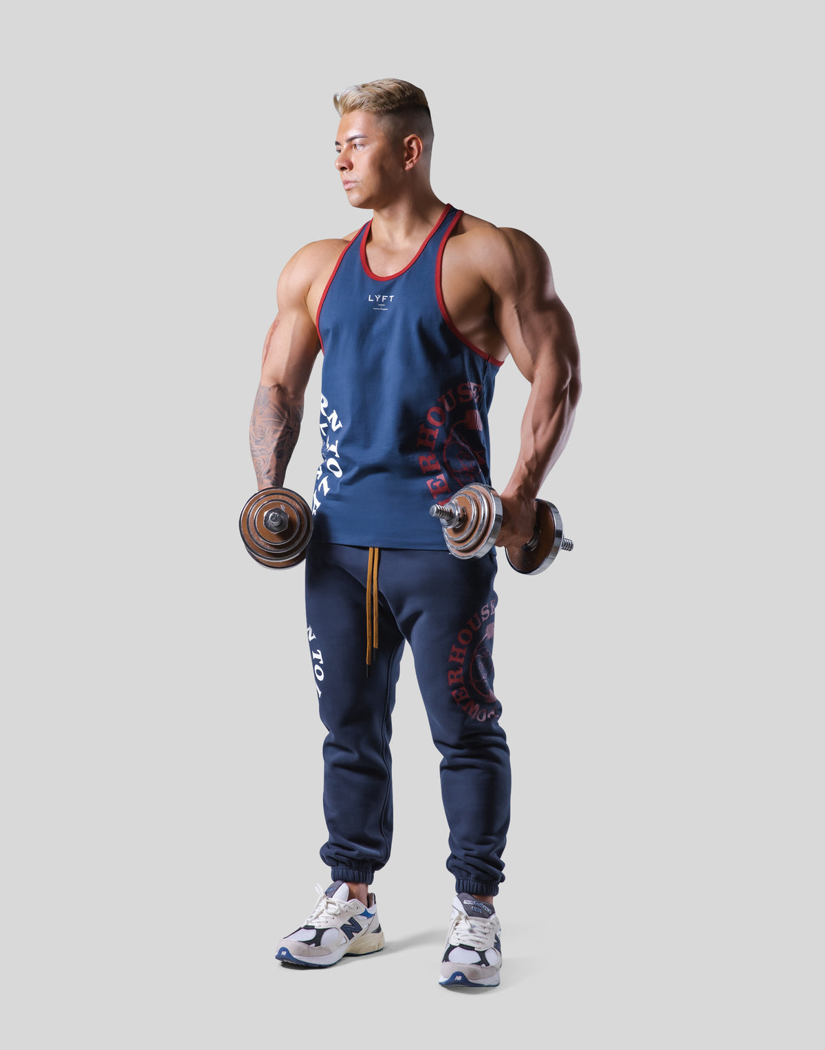 LÝFT × Power House Gym Logo TankTop - Navy