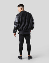 Message Ring Stadium Jacket - Black Black