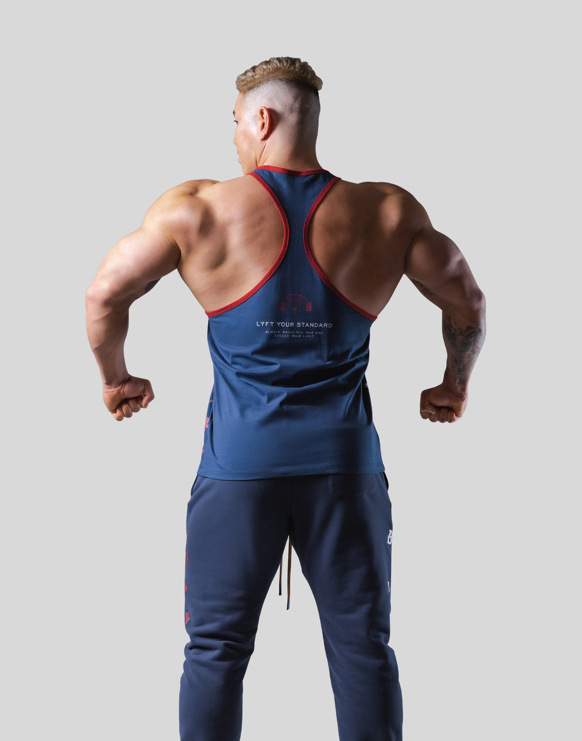 LÝFT × Power House Gym Logo TankTop - Navy