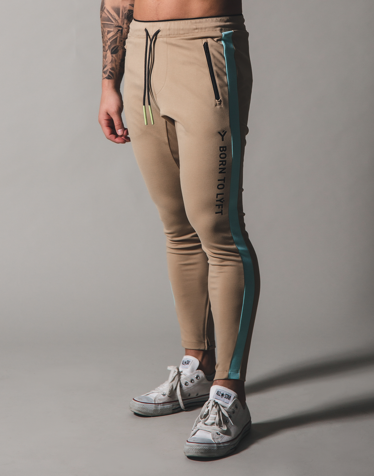 BORN TO LÝFT One Line Pants - Beige