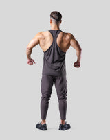 Stretch Waffle Nylon Training Tanktop - D.Grey