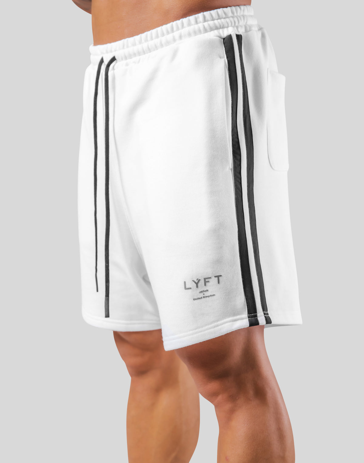 2Line Sweat Shorts - White