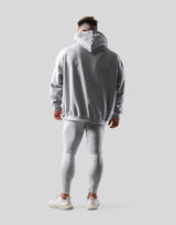 Wide Separate Oversize Sweat Hoodie - Grey