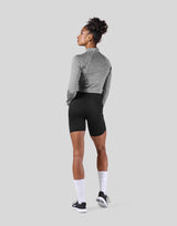 Slim Fit Half Zip Long Sleeve - Grey