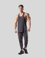 Stretch Waffle Nylon Training Tanktop - D.Grey
