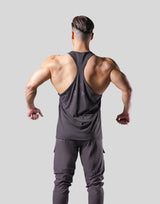 Stretch Waffle Nylon Training Tanktop - D.Grey