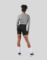 Slim Fit Half Zip Long Sleeve - Grey