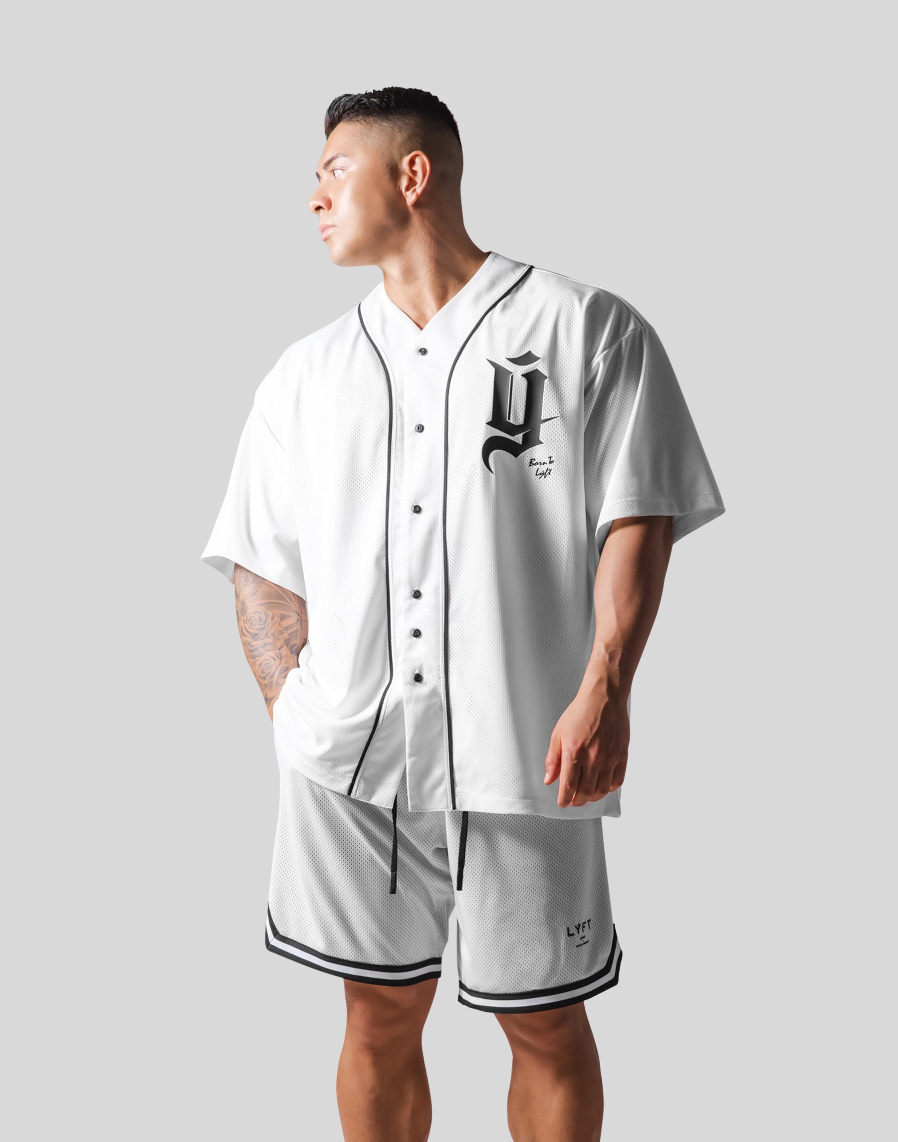 Old Y Mesh Baseball Shirt - White