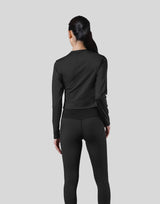 Stretch Slim Long Sleeve T-Shirt - Black