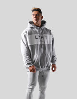 Wide Separate Oversize Sweat Hoodie - Grey