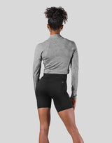 Slim Fit Half Zip Long Sleeve - Grey