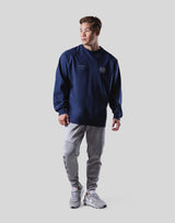 Emblem Raglan Long T-Shirt - Navy