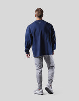 Emblem Raglan Long T-Shirt - Navy