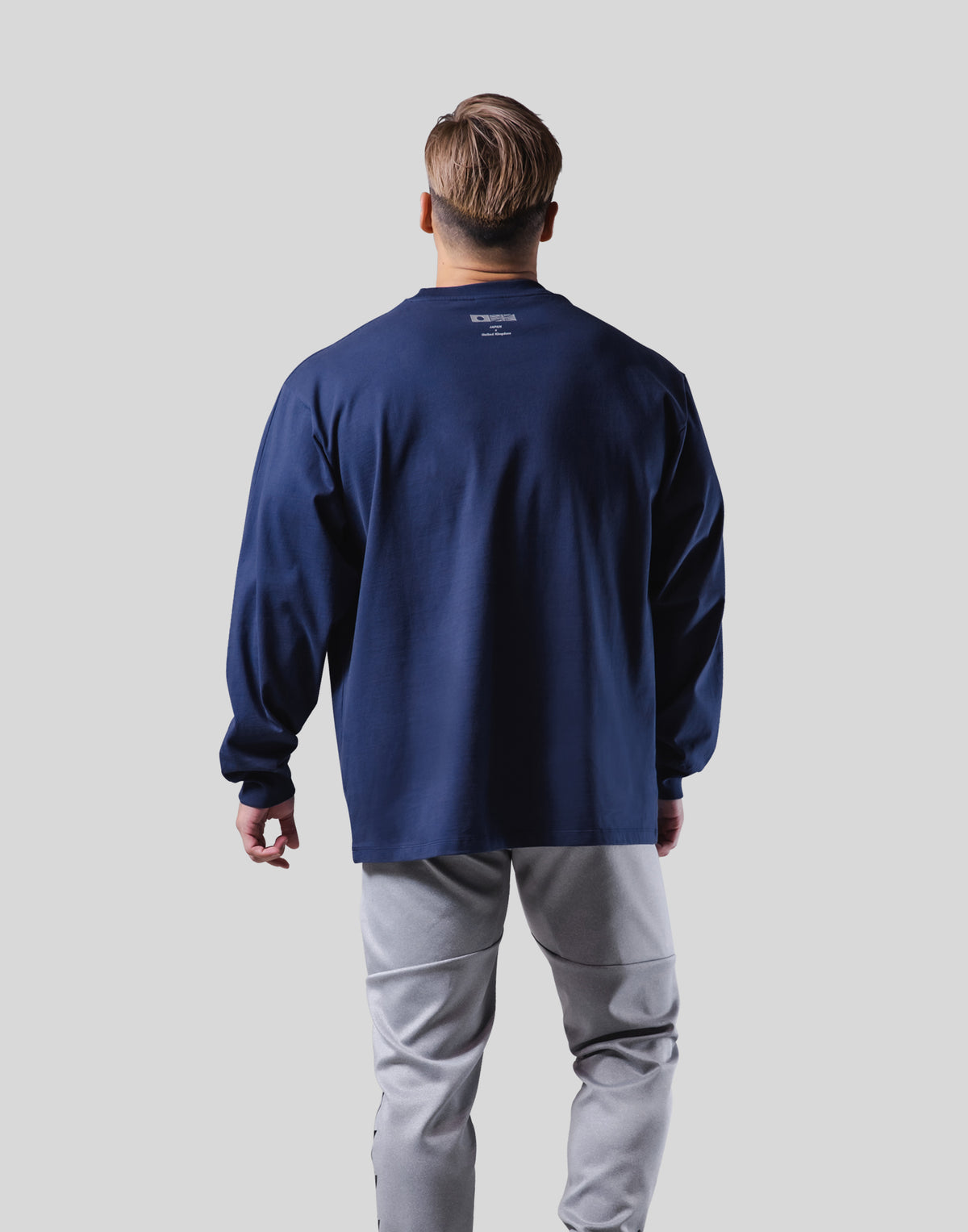 Emblem Raglan Long T-Shirt - Navy