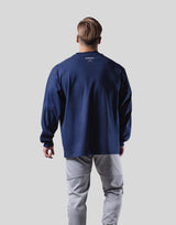 Emblem Raglan Long T-Shirt - Navy