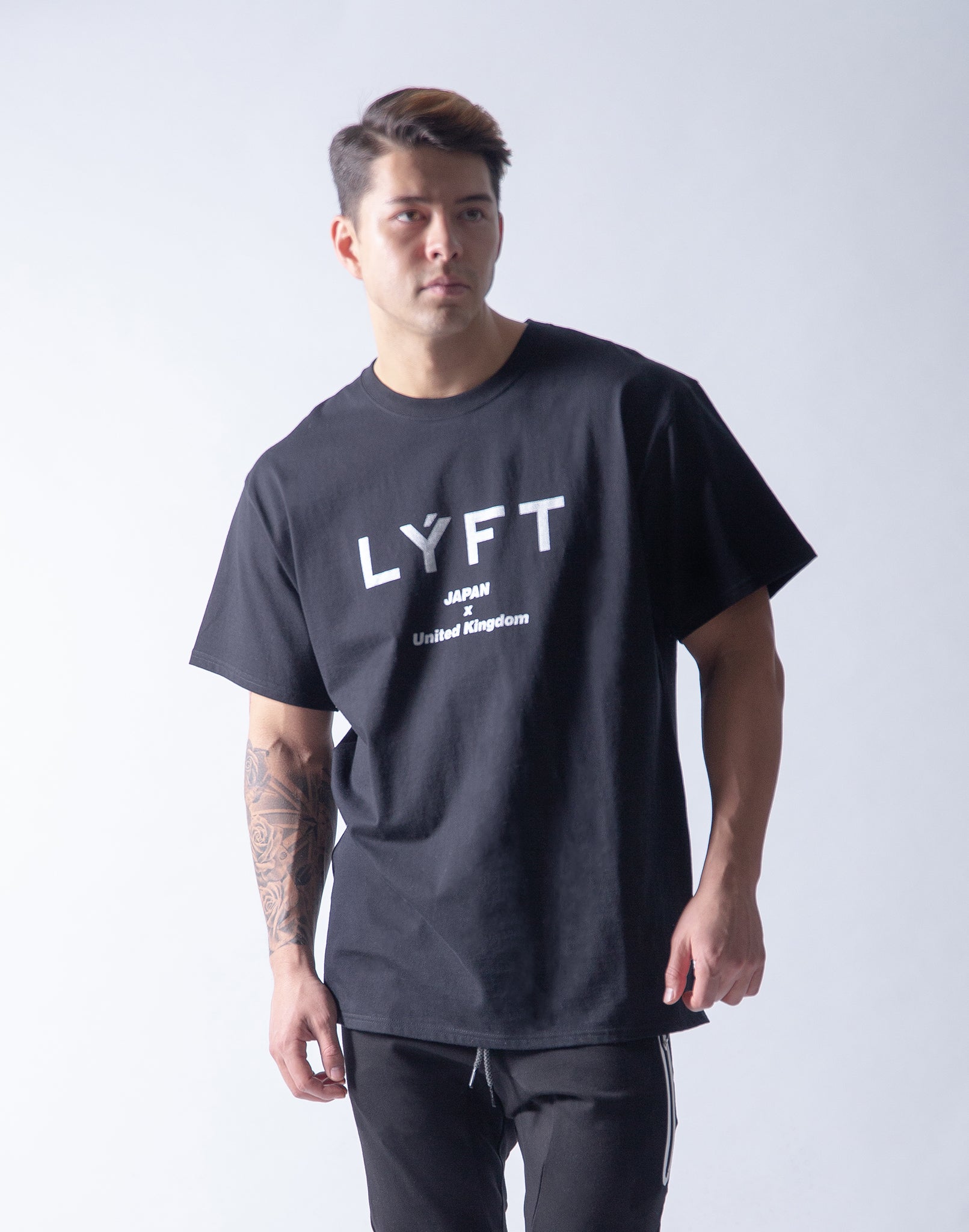 LÝFT JPxUK Big-size T-Shirt - Black