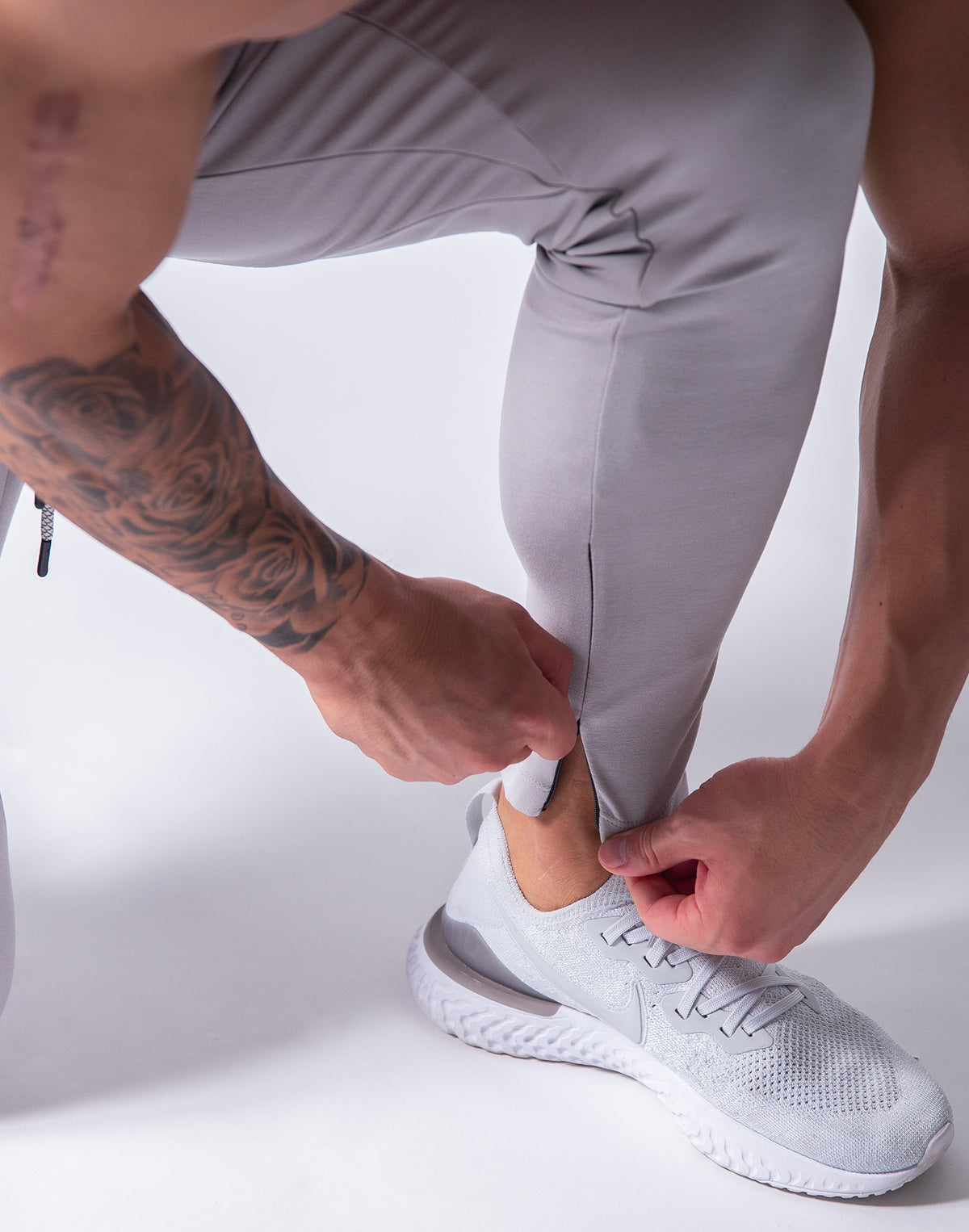 One Line Long Pants - Grey