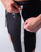 One Line Half Pants - Black