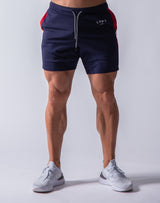 One Line Half Pants - Navy