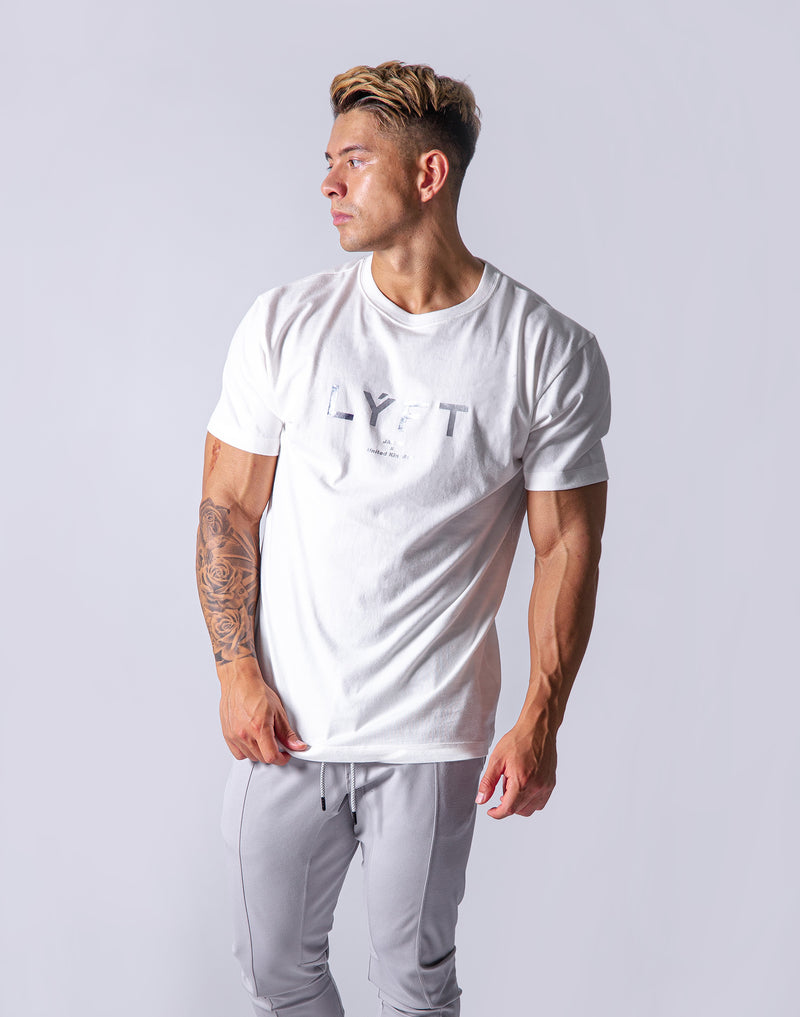 Silver foil LÝFT Standard T-Shirt - White
