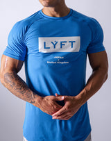 LYFT Box Logo Slim Fit T-Shirts - Blue/White