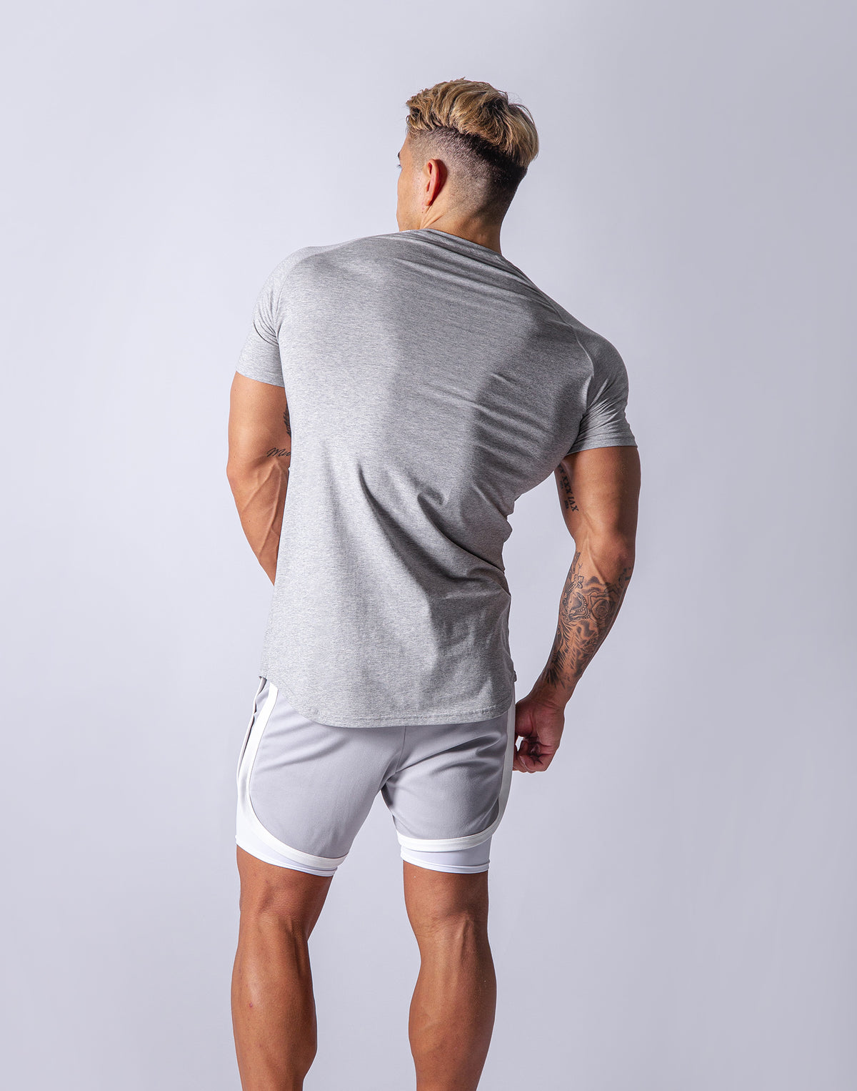 LYFT Box Logo Slim Fit T-Shirts - Grey/mint