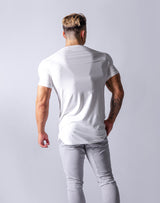 LYFT Box Logo Slim Fit T-Shirts - White/Blue