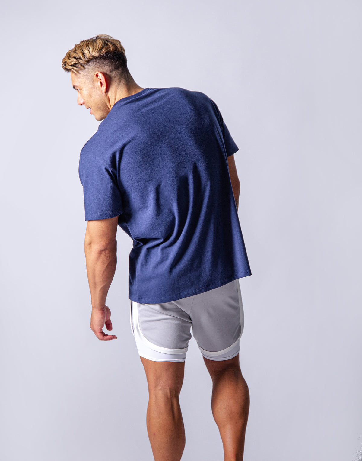 LÝFT Casual logo Big T-Shirts - Navy/Pink