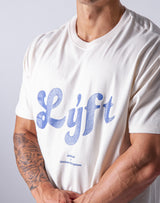 LÝFT Casual logo Big T-Shirts - White/Blue