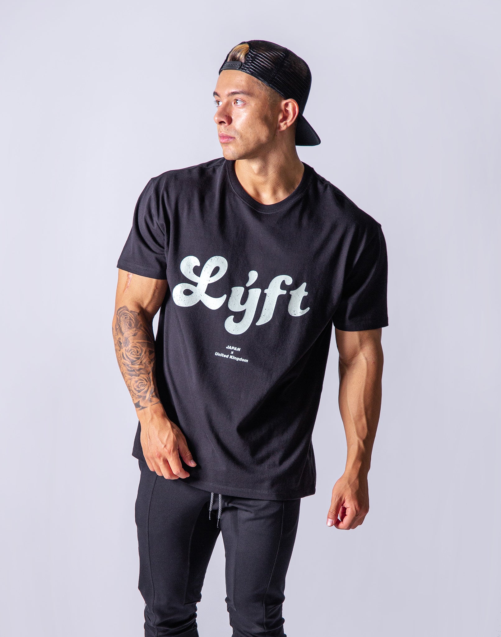 LÝFT Casual logo Big T-Shirts - Black/Mint