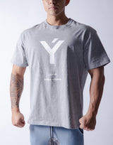Ý Wide Big-size T-Shirt - Grey