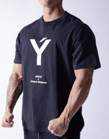 Ý Wide Big-size T-Shirt - Black