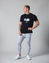 LÝFT Box Logo Standard Fit Stretch T-shirt - Black