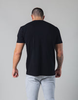 LÝFT Box Logo Standard Fit Stretch T-shirt - Black