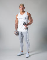 LÝFT Box Logo Standard Fit Stretch Tanktop - White