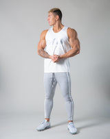 LÝFT Box Logo Standard Fit Stretch Tanktop - White