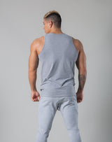 LÝFT Box Logo Standard Fit Stretch Tanktop - Grey