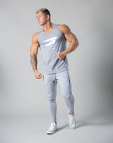 LÝFT Box Logo Standard Fit Stretch Tanktop - Grey