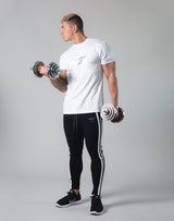 LÝFT Box Logo Standard Fit Stretch T-shirt - White