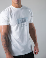 LÝFT Box Logo Standard Fit Stretch T-shirt - White