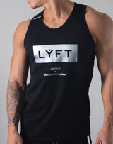 LÝFT Box Logo Standard Fit Stretch Tanktop - Black