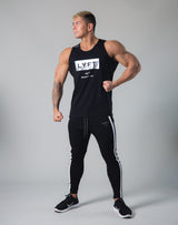 LÝFT Box Logo Standard Fit Stretch Tanktop - Black