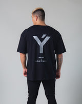 Back Big Y Logo Big T-shirts - Black