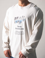 Metalic Logo Long T-Shirt - Off White