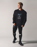 Metalic Logo Long T-Shirt - Black