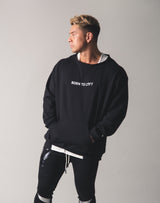 Cut off Sweat Pullover - Black
