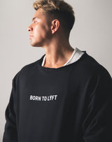 Cut off Sweat Pullover - Black